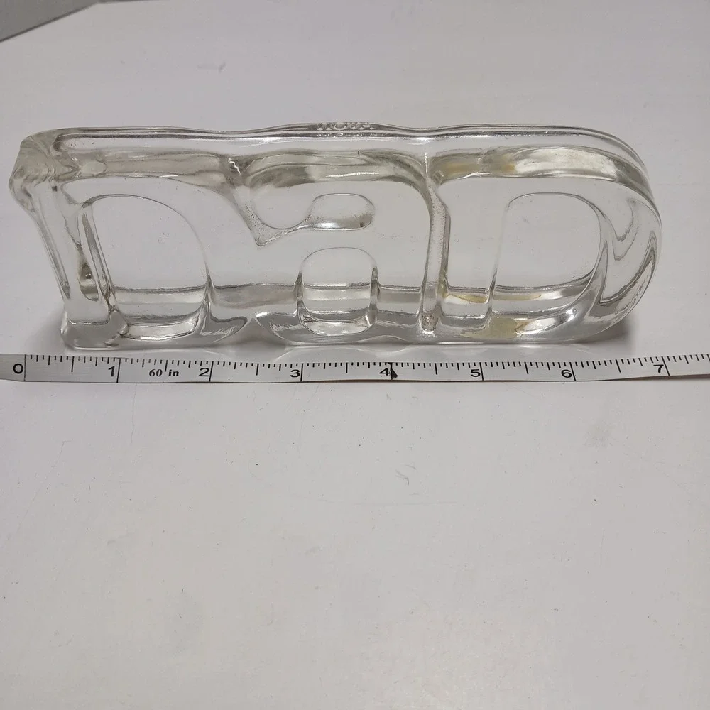 Glass Dad's pride & Joy Picture by Fostoria 1982 Vintage New In Box Father's Day